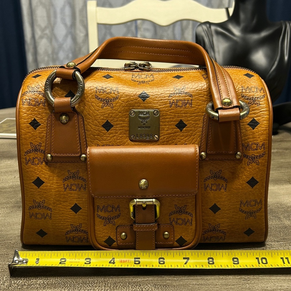 175. MCM Cognac Boston  Bag - Picture 14 of 16
